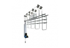 Софитный подъем прямой противовесный с электроприводом, трехъярусный